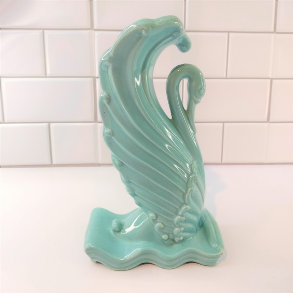 No Brand Art Vintage Haeger Light Blue Swan Vase Poshmark